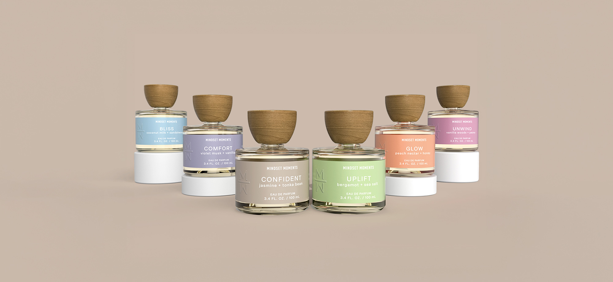Line up of fragrance products
